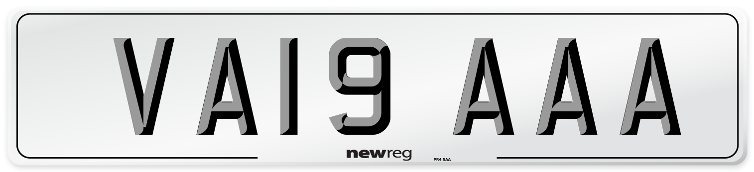 VA19 AAA Number Plate from New Reg